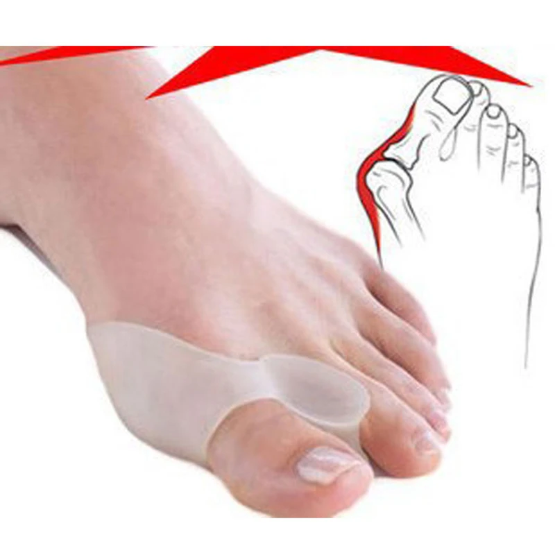 2pc Silicone Toe Separator For Bunions Corrector Hallux Valgus Corrector Toes Separator Foot Massager Orthotics Pedicure Tools