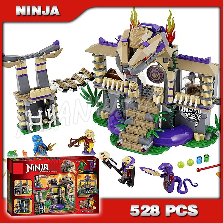 

528pcs Ninja Enter The Serpent Anacondrai Temple 10324 Lloyd Jay Kapau'rai set Building Blocks Figures Toys Compatible With lego