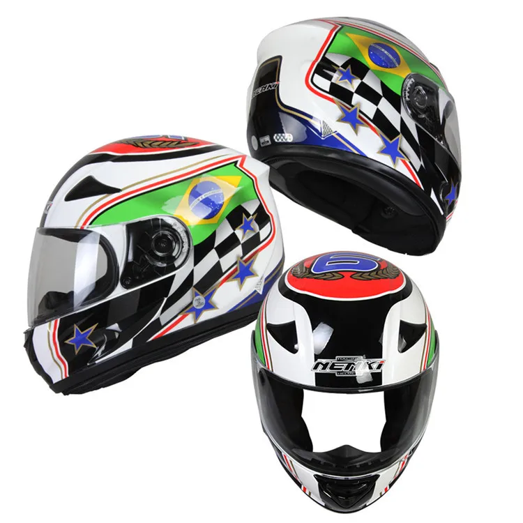 NENKI Полный мотоциклетный шлем Capacete da Motocicleta мотошлем Casque Kask 816z гоночная езда Мужской Женский шлем с шарфом