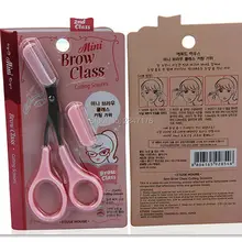 5 шт/лот бровей для ухода за внешностью для придания формы косметический инструмент ножницы для бровей с гребнем триммер ресницы филировочные ножницы