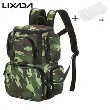 Lixada Рыболовная Сумка для приманки катушка рюкзак для хранения с/без 4 рыболовных снастей бокс Многофункциональный наплечный чехол для карпа Pesca