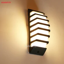 Алюминиевый наружный бра, настенный светильник 7 Вт, COB светодиодный настенный светильник, AC85-265V лампы для двора, балкона, садовый светильник, светильник для крыльца