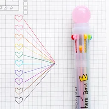 3 шт многоцветная шариковая ручка, Хрустальная корона, 0,5 мм, шариковые ручки для маркера, письма, офисный инструмент, школьные принадлежности, Canetas F976