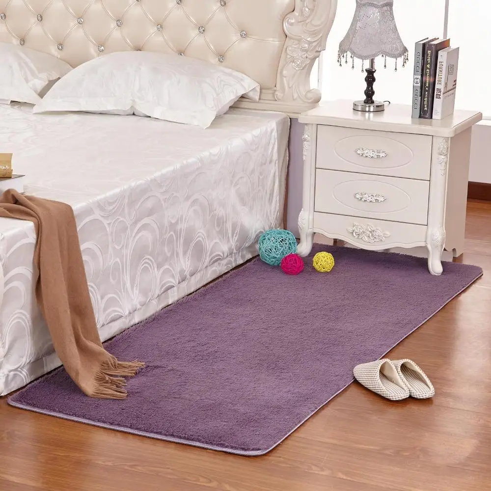 Comfortable modern Bedside area rug for bedroom 50*160cm