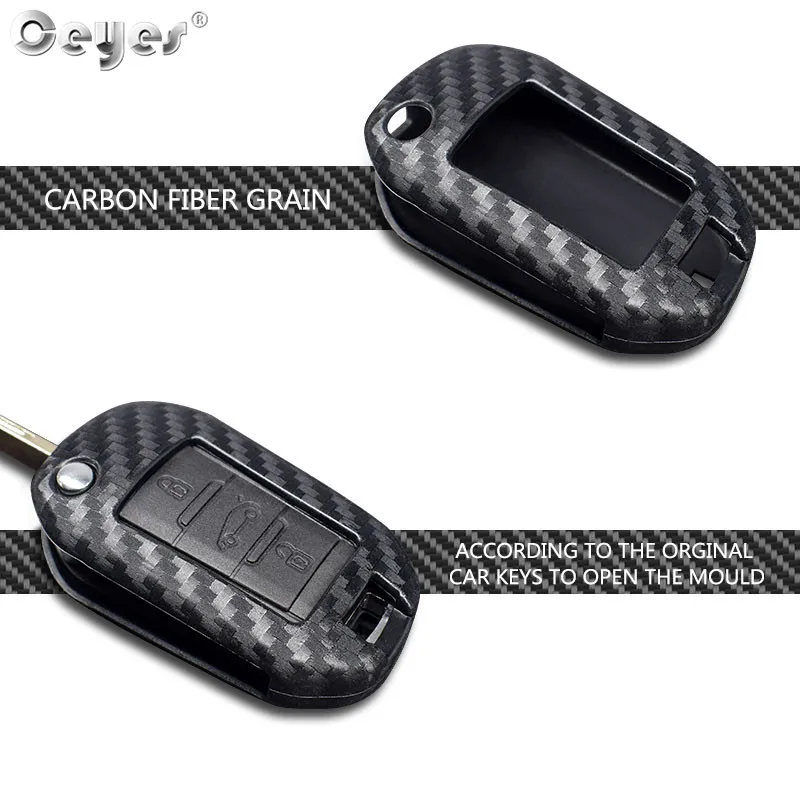Ceyes Car Styling Silicone Key 3 Remote Cover Fob Case key case cover key case remote control case cover For Peugeot 3008 208 308 508 408 2008 307 4008 For Citroen C4 Accessories
