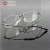 UVLAIK Memory Titanium Eyeglasses Half Alloy Frame Optical Glasses Frame Men Women Retro Half-frame Glasses Prescription Frames ► Photo 3/6