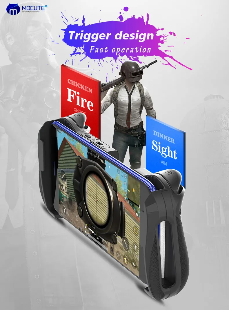 

Mocute 058 Game Wireless Bluetooth Pad Android Joystick VR Telescopic Game Controller Gamepad for iPhone PUBG Mobile Joypad