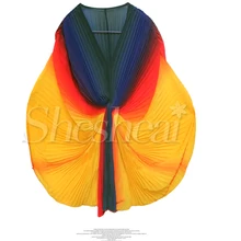 Miyake раза dazzle Цвет Контраст цветные фонари batwing куртка с v-образным воротником