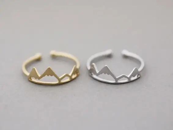 Jisensp, новое модное регулируемое кольцо, открытые горные кольца для женщин, подарок на день рождения, очаровательные ювелирные изделия, волнистые кольца Anillos Bague