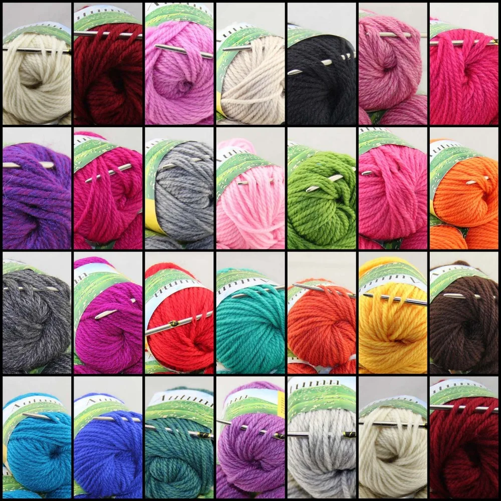 

LOT of 1 Balls X 50gr Chunky Thick Soft Wool Hand Yarn Knitting Tangerine