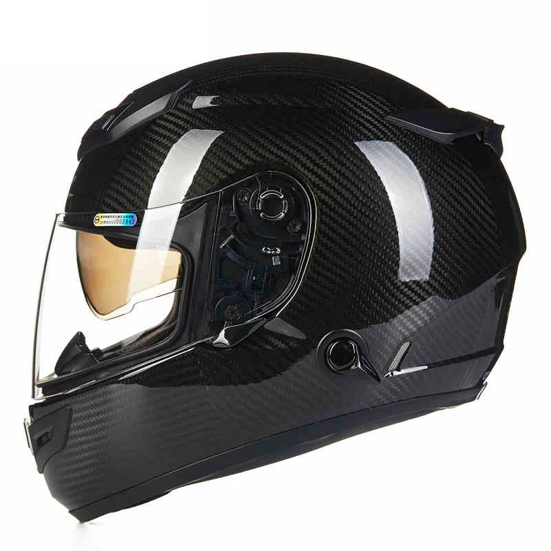 

ZEUS Genunie carbon fiber full face motorcycle helmet dual visor airbags pump 100% original cascos moto helmet DOT