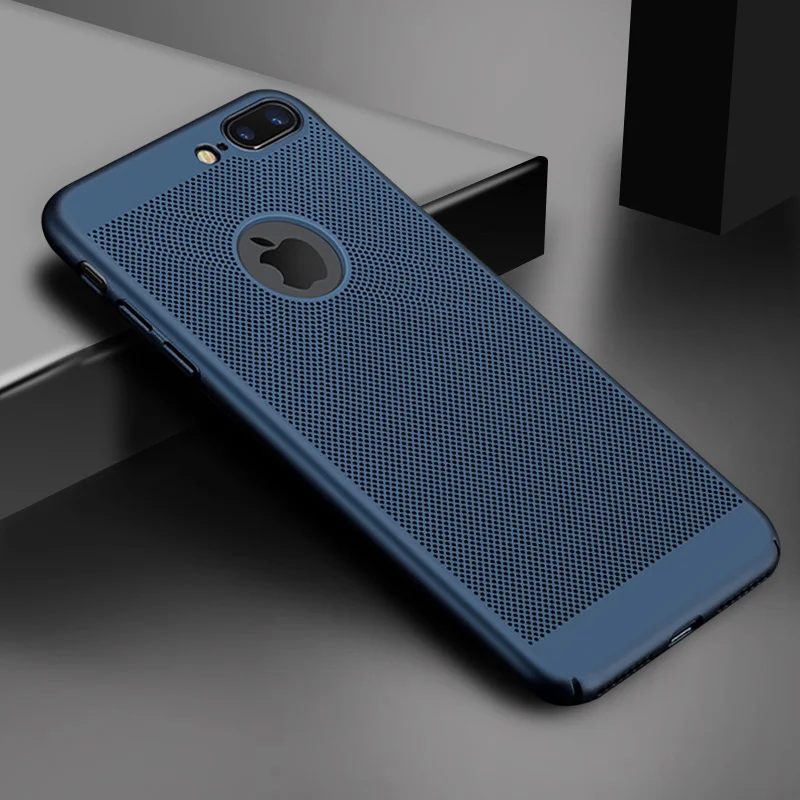 Крышка с рассеиванием тепла для iPhone 11 Pro XR XS Max X 7 6 6S 8 Plus 5S 5 S SE 11 противоударные Жесткие ПК-Чехлы Ультратонкий чехол - Цвет: Blue