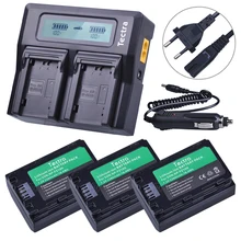 3pcs NP FZ100 NP-FZ100 NPFZ100 battery+ AC Fast LCD Dual Charger for Sony ILCE-9, BC-QZ1, a7r3, A7RIII, ILCE-7RM3, A9R, 7RM3