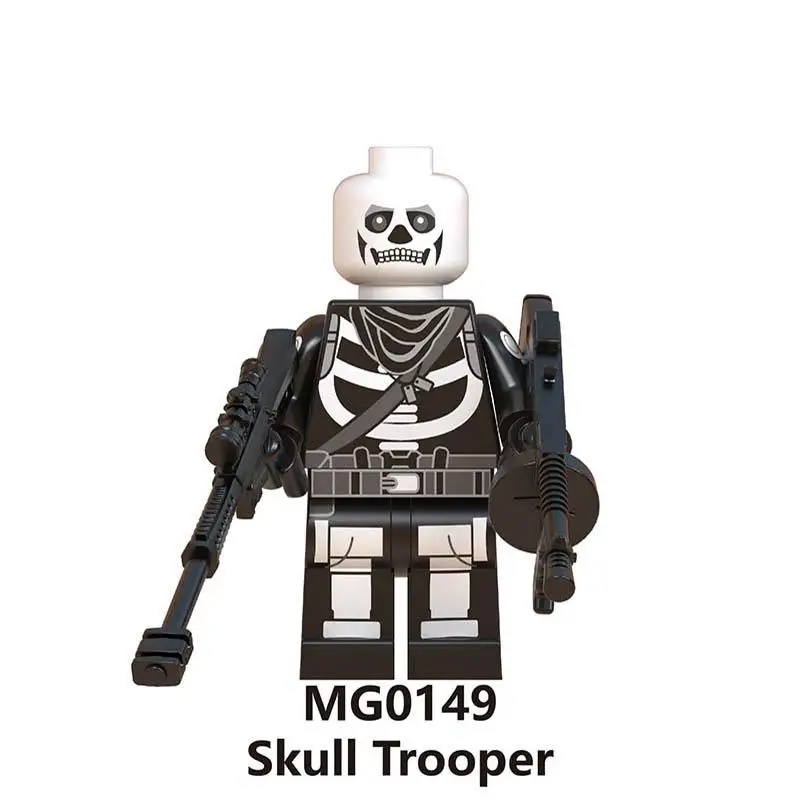 Строительные блоки Legoings Fortress Night Skin Trooper Wild Card Brite Bomber Merry Bumout Scorpion Bricks Мини Фигурки игрушки подарки - Цвет: Шоколад