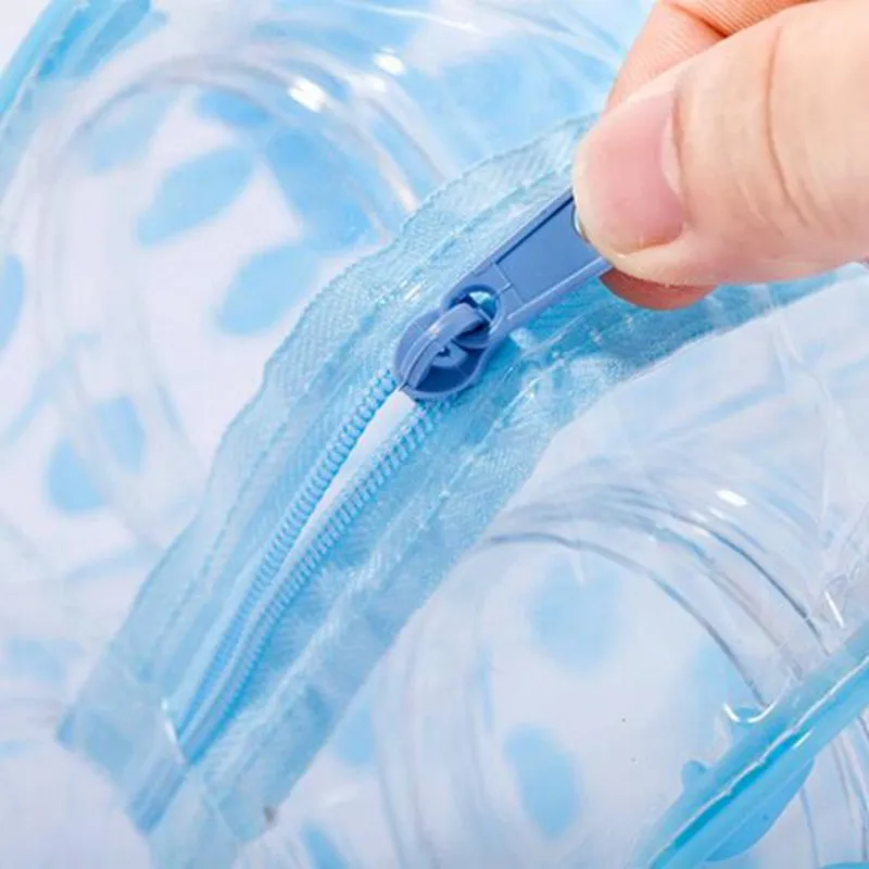 Transparent Waterproof Dot Cosmetic Bag Handbag Zipper Dust-Proof Mak Up Portable Storage Bag Bath Travel Make Up Case Neceser