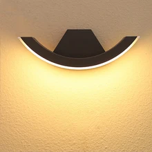 8W LED Wall Sconce Light Fixture Waterproof Crescent Moon Lamp Outdoot Lighting Door Patio Garden Walkway free shipping european modern minimalist creative study wall lamp led waterproof outdoor garden lighting patio door wall light