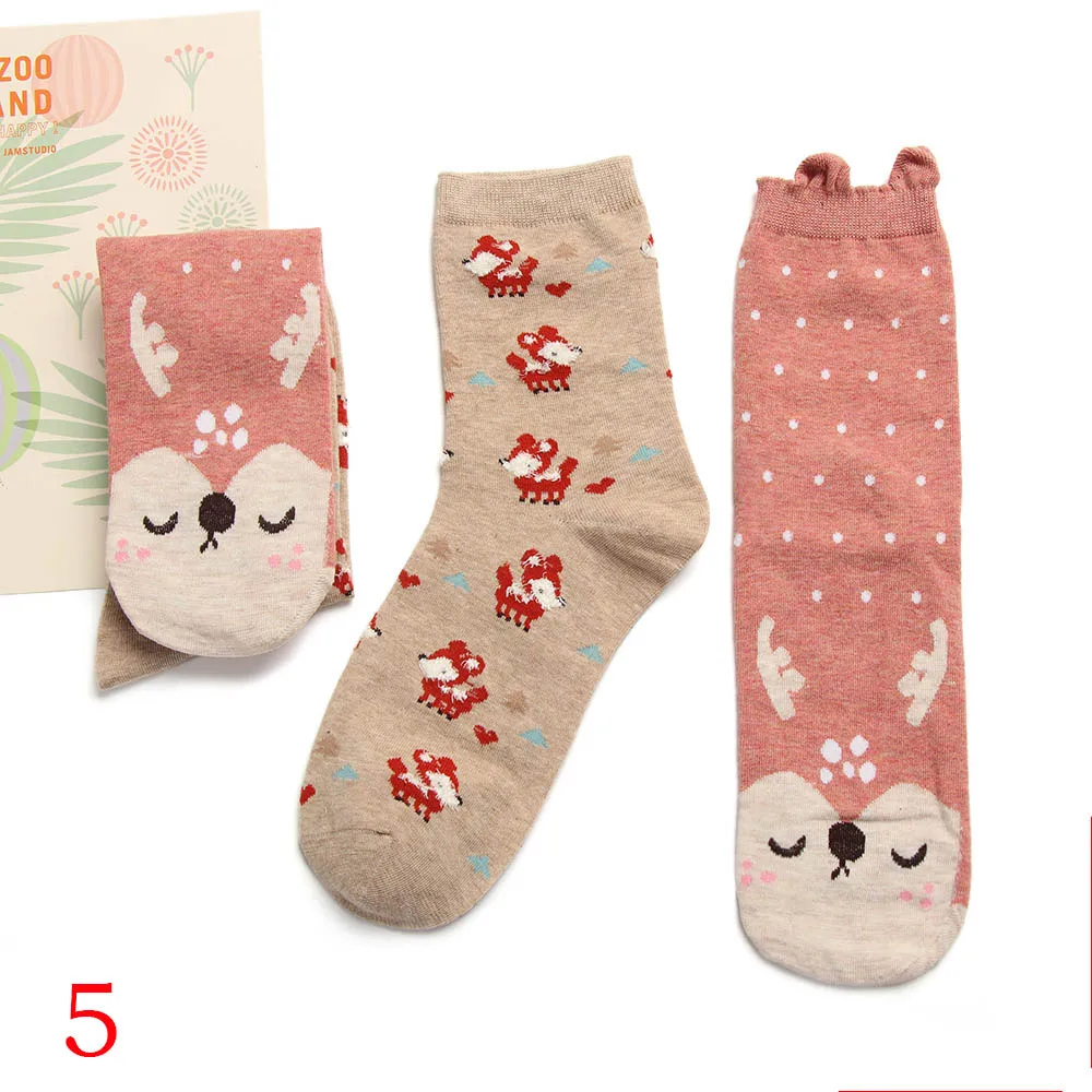 2Pairs Comfortable Animal Ear Socks 19 Patterns Lovely Women Short Socks Fashion Soft Cotton Ankle Socks