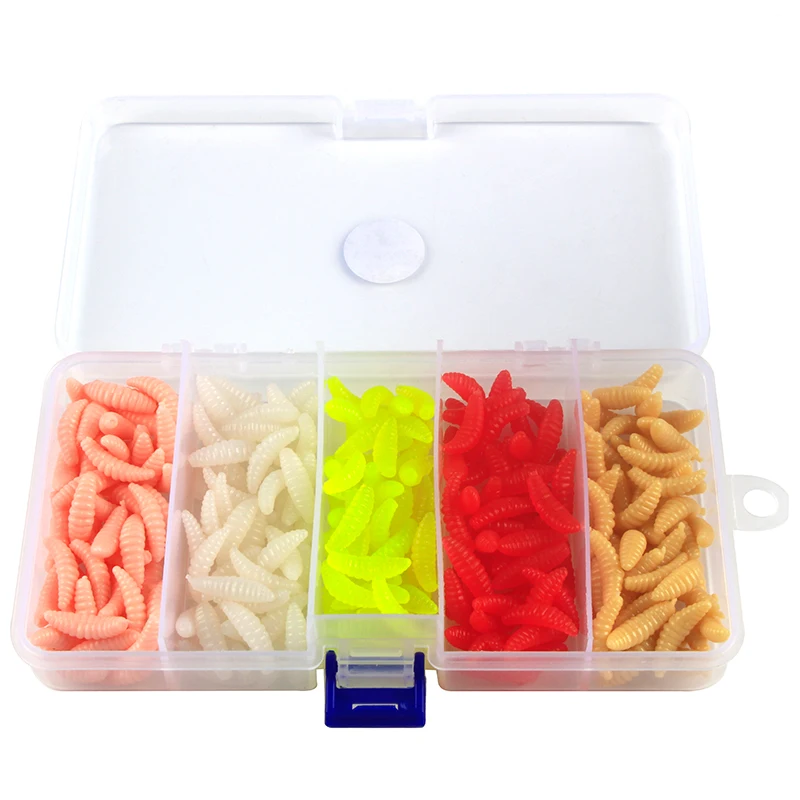

Lua soft bait set 4-color bread worm 2cm 250 high quality box of bionic maggots