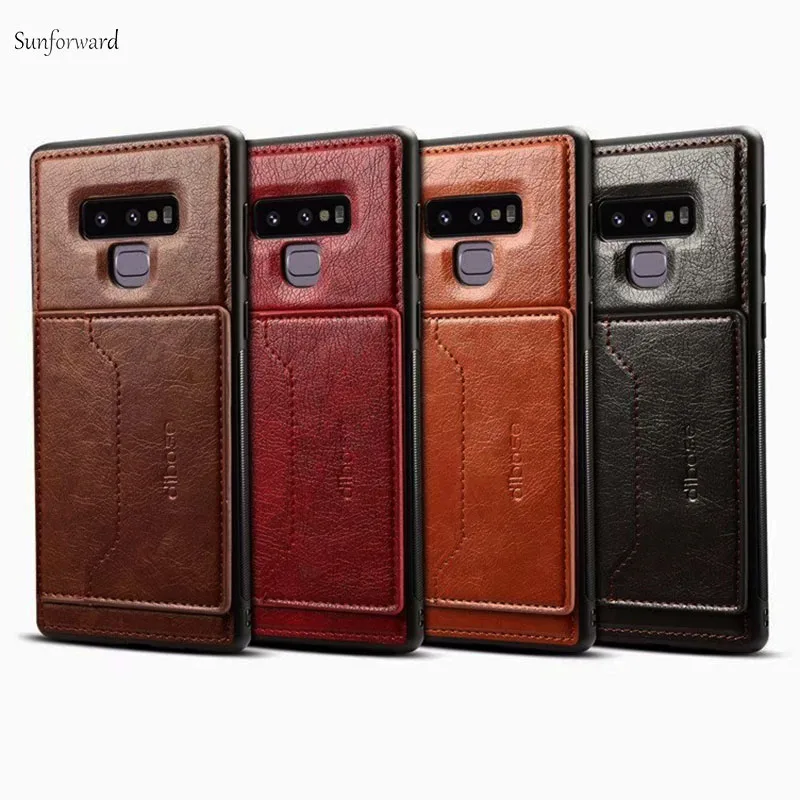 

Stand Leather Phone Case For Samsung Galaxy Note 8 Note 9 S8 S9 Plus A8 A6 A7 A9 J4 Plus 2018 S10 Plus Cover Anti-Kncok Capa