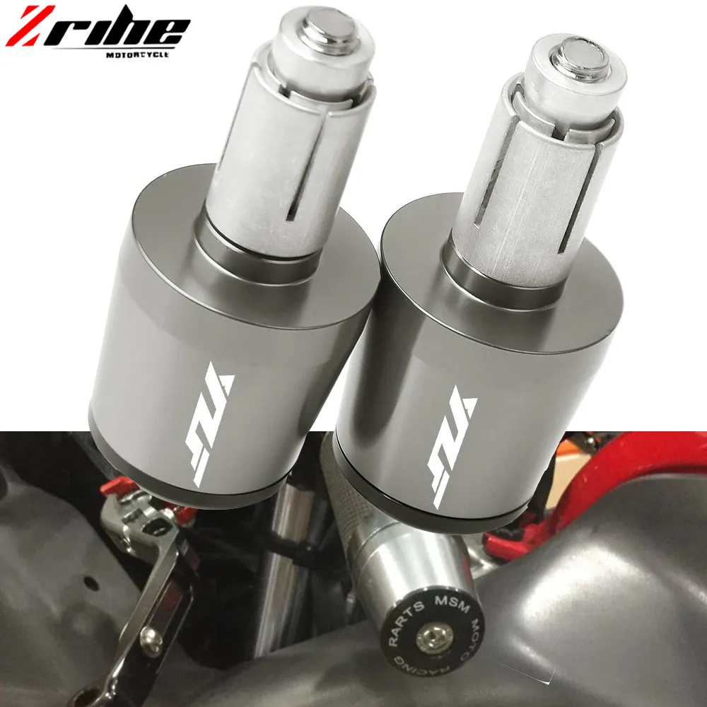 

For YAMAHA YZF R1 R6/S FJR 1300 YZFR25 YZFR6 Motorbike Handlebar Grips Ends Universal Motorcycle 7/8" 22mm Hand Bar End YZF LOGO