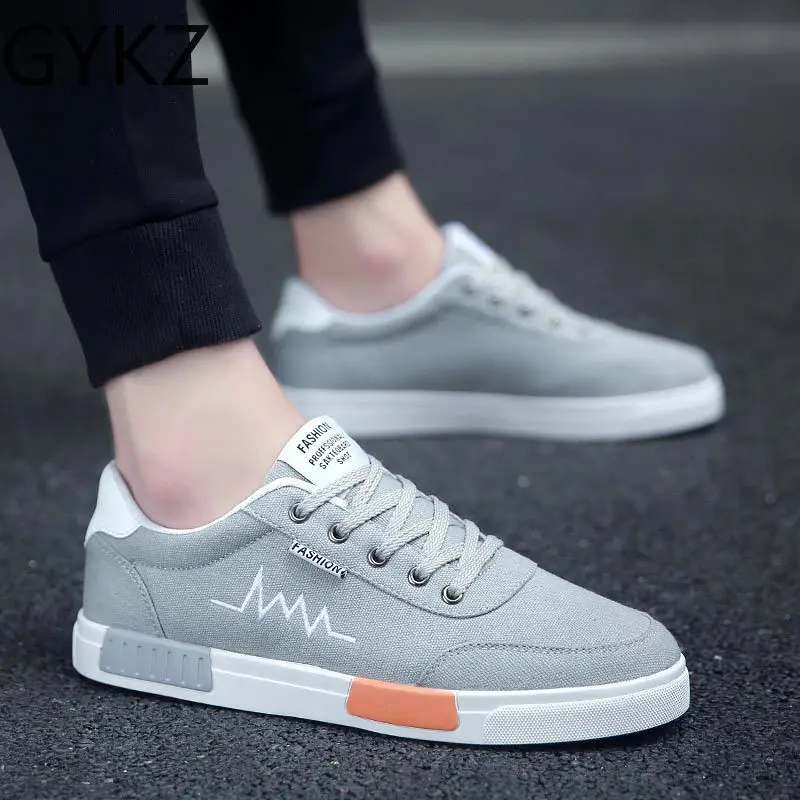 

2019 Tide Men Wild Casual Shoes Fashion Comfortable Breathable Lace-Up Men's Flats Shoes Mens Shoes Casual Off White