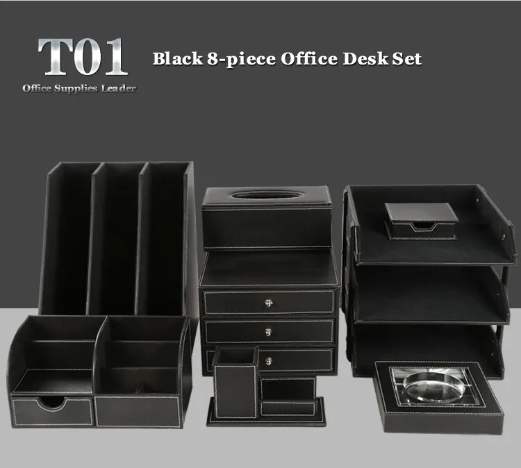 Deluxe Office Accessories Desk Gift Set Card Holder Large File