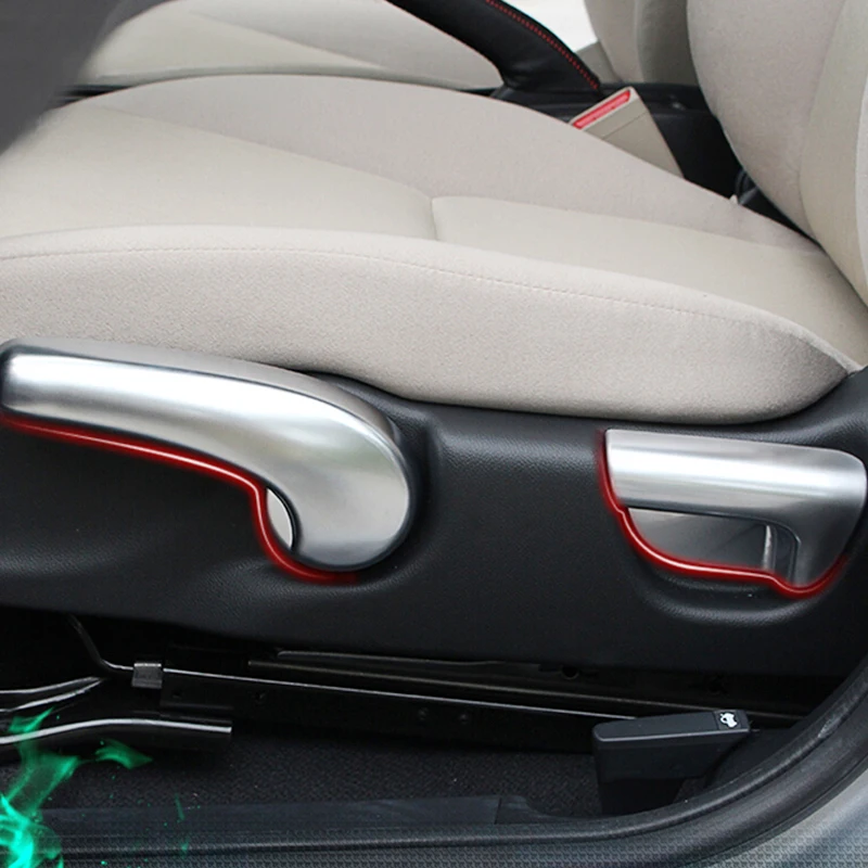 

High quality For HONDA CITY 2014 2015 2016 ABS Matte Seat Adjustment Switch Sticker Cover trim Car Styling accessories 3PCS