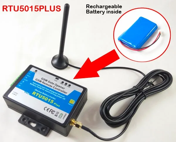 RTU5015 Plus GSM Gate Opener Relay Switch Remote Access Control Backup battery for power failure alarm with app support
