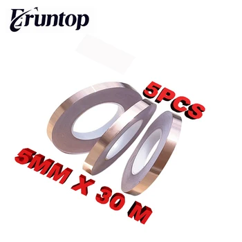 

5PCS Single Conductive Copper Foil Tape Strip 5MM X 30 M