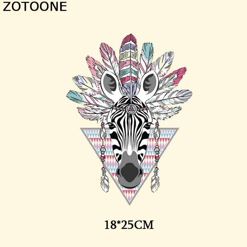 

ZOTOONE Indian Style Zebra Patches For Clothing T-shirt Dresses Iron On Transfer Stickers DIY Accessory Decoration Heat Press D