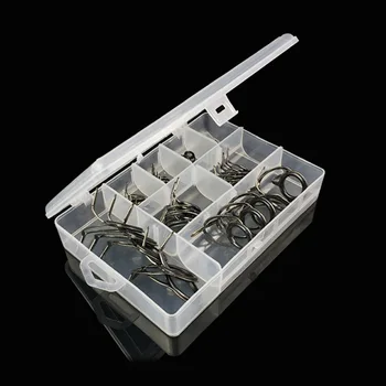 

40 Pcs Fishing Rod Guide Tips Set Repair Kit DIY Eye Rings Multi Sizes Steel Frames With Box FG66