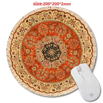 

200*200*2mm Non-slip Hot sale Persian Carpets style Round Mousepad,Custom Rectangular Mouse Pad in - office accessory and