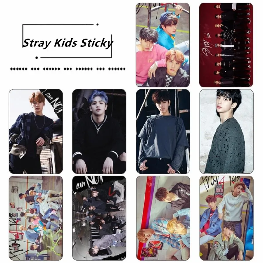 kpop stray kids fashion photo card sticker hd sticky