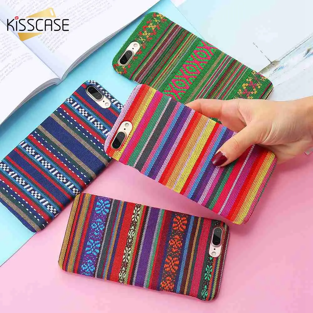 

KISSCASE Bohemian Style Cloth Case For Xiaomi Redmi 4X 4A Note 4X Cover For iPhone 7 8 6S 6 Plus 5s 5 SE Exotic Retro PC Cases