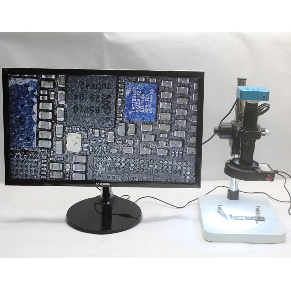 

16MP Full HD 1080P 60FPS HDMI USB Output Industry Microscope Video Camera+10X-200X C-Mount Lens+Fine-tune The Stent+LED Lights