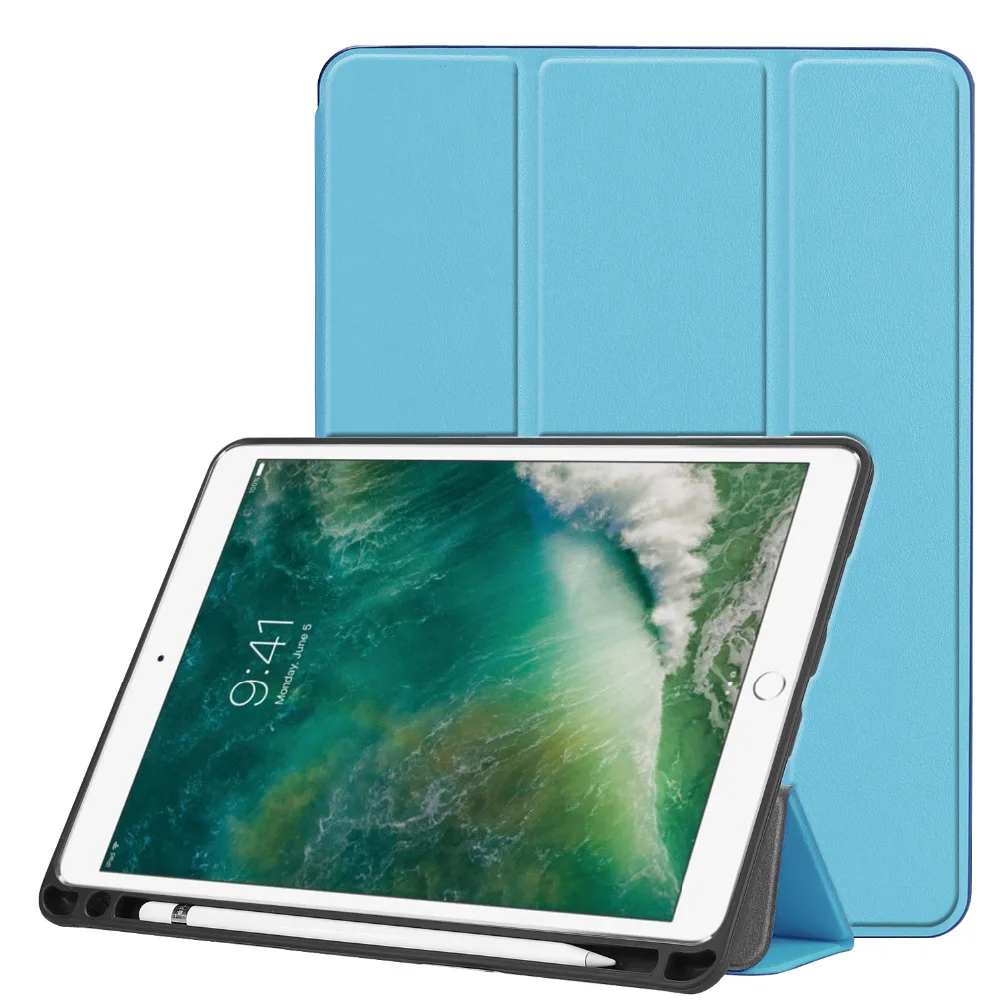 Чехол для iPad Air 3 10,5 /Pro 10,5 Smart Wake Sleep Cover для iPad Pro 10. 5 держатель ручки Флип кожаный чехол Fundas+ стилус