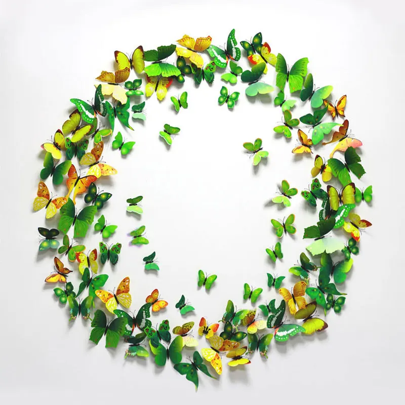 2016 3D Wall Stickers Home Decor Butterflies Wall Sticker Kids Home Decoration Butterflies On The Wall Decals Wall Decoration