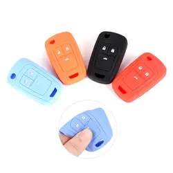 1 шт. 3 кнопки красочный силиконовый чехол держатель оболочка подходит для KIA Flip Remote Key Case