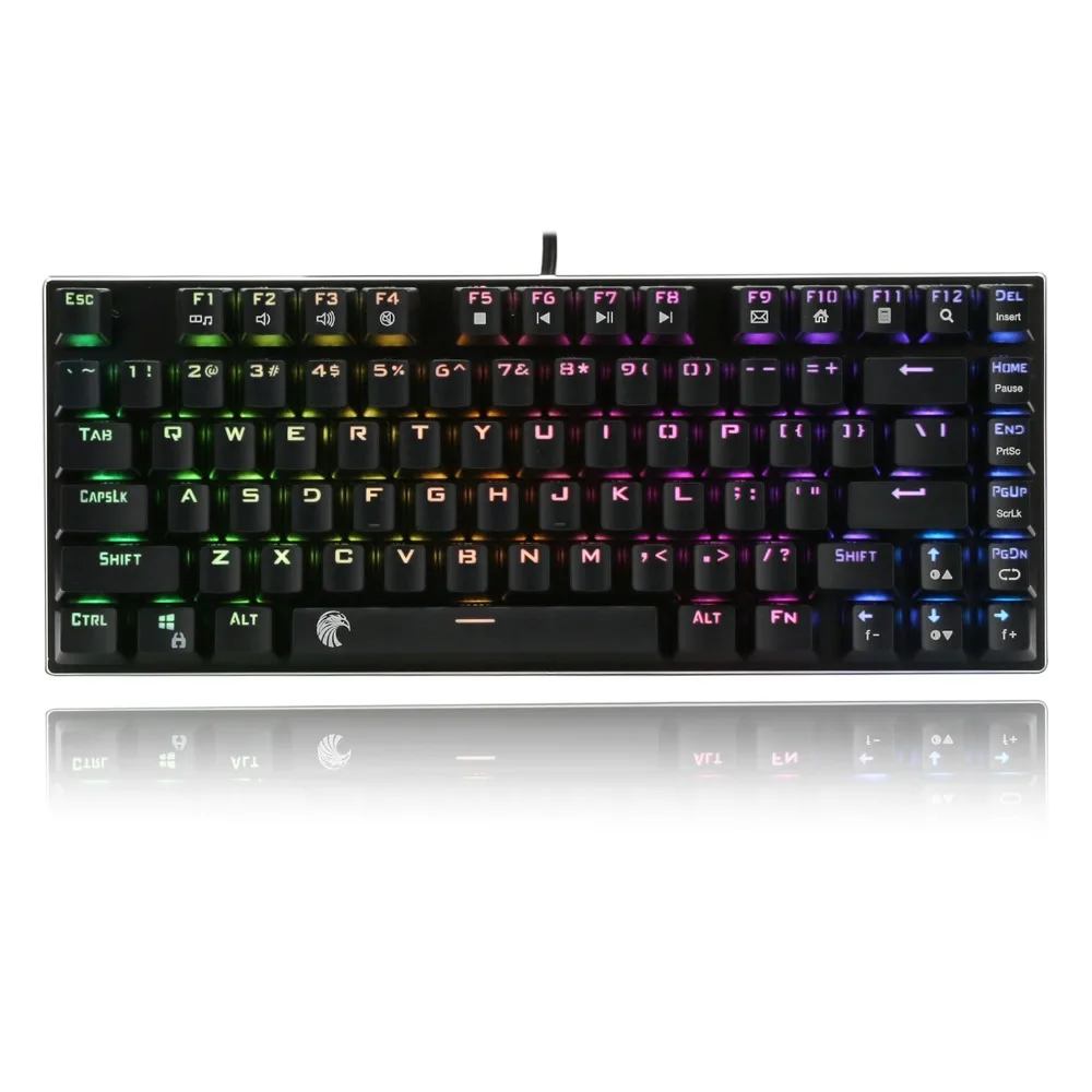 Z88 Small TKL Mechanical Keyboard Black Switch Linear RGB LED Backlit Aluminum Anti-Ghosting 81 keys Gaming Keyboards US Layout Z88 Small TKL Mechanical Keyboard Black Switch Linear RGB LED Backlit Aluminum Anti-Ghosting 81 keys Gaming Keyboards US Layout