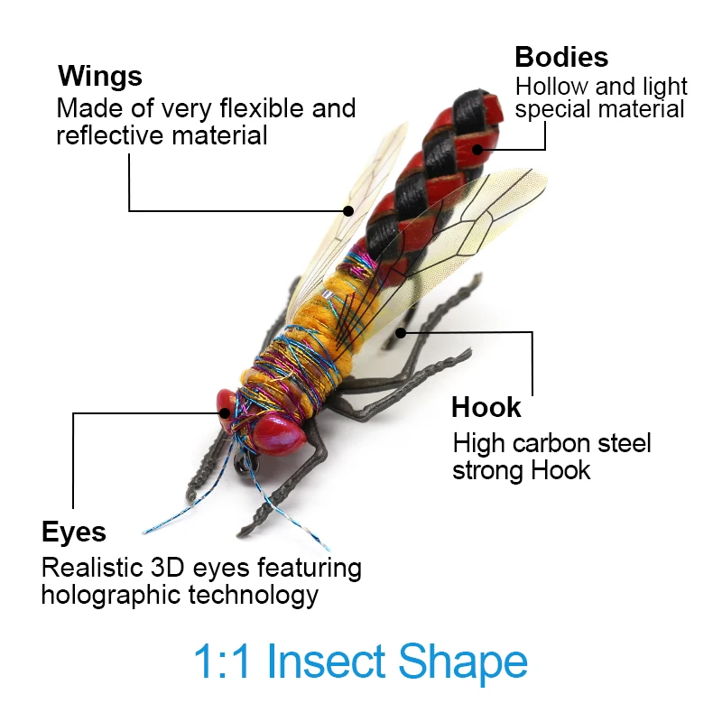 Реалистичные мушек для ловли Нахлыстом Набор 16/18 шт сухой мокрой мухи насекомое приманкое для рыболовное судно ассортимент летать приманка для форели комплект