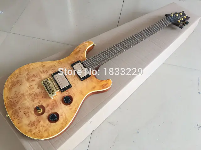 Cheap New Beautiful PS Custom 24 Black with Birds electric guitar 6string