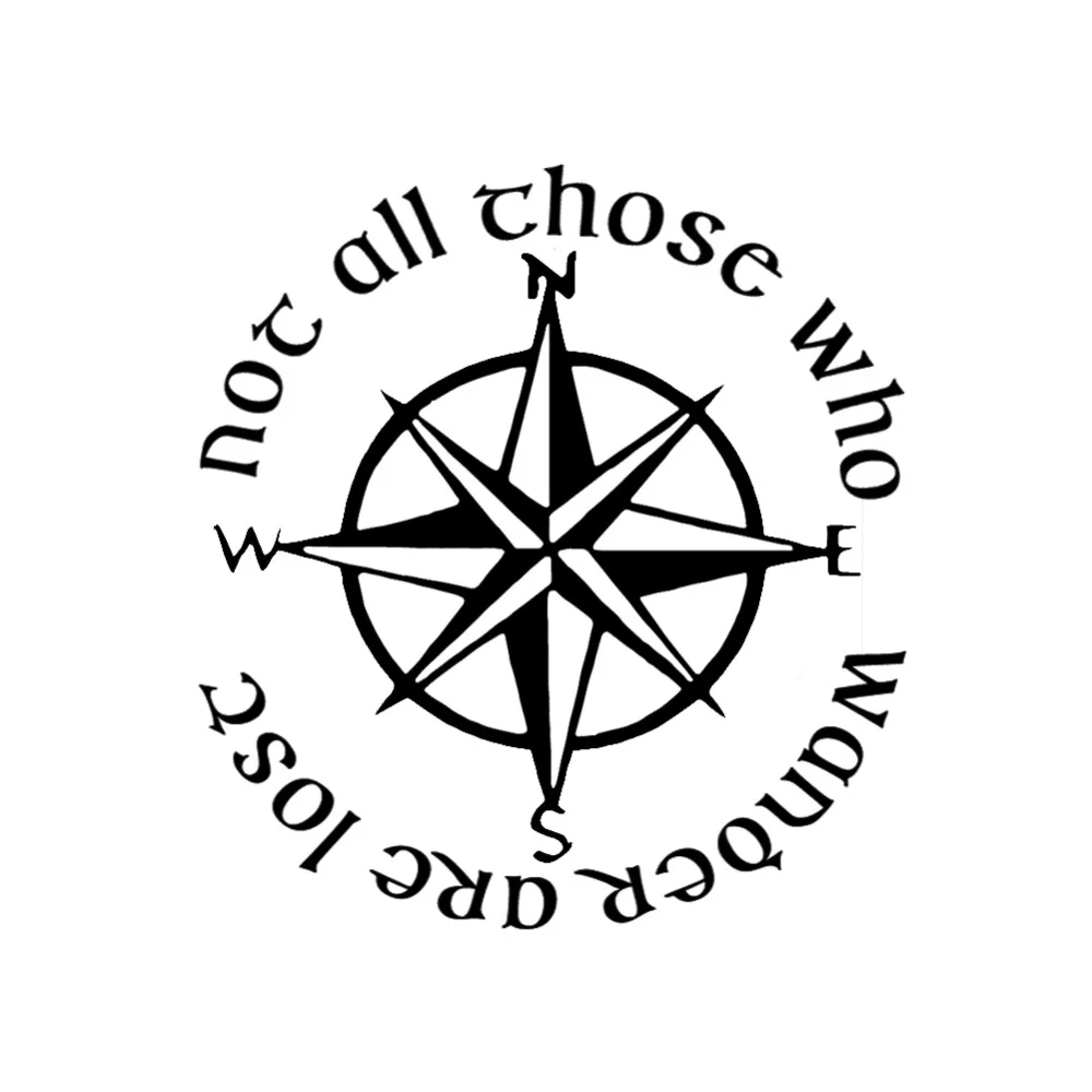 Не все те кто бродят теряют LOTR Compass ExcitationText наклейка автомобильная L312 | Автомобили