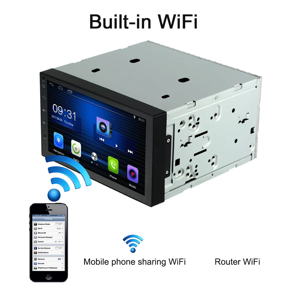 

Android 5.1 Double 2 Din Car Radio Player 7'' Universal WIFI GPS Navigation Car Video Stereo audio MP5 Player HD Touch Screen