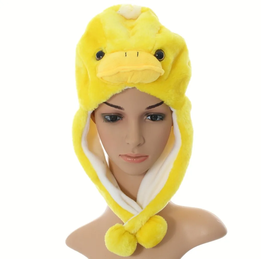 

DOUBCHOW 2016 Cute Plush Earflap Yelow Duckling Animal Hat for Teenagers Children Kids Boys Girls Adults Womens Winter Beanie