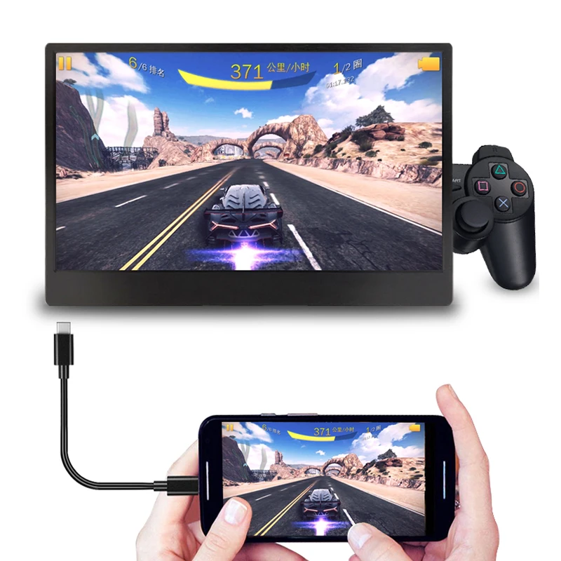 13 3 дюймов супер тонкий портативный игровой монитор для Ps4 Xbox NS HDMI USB источник