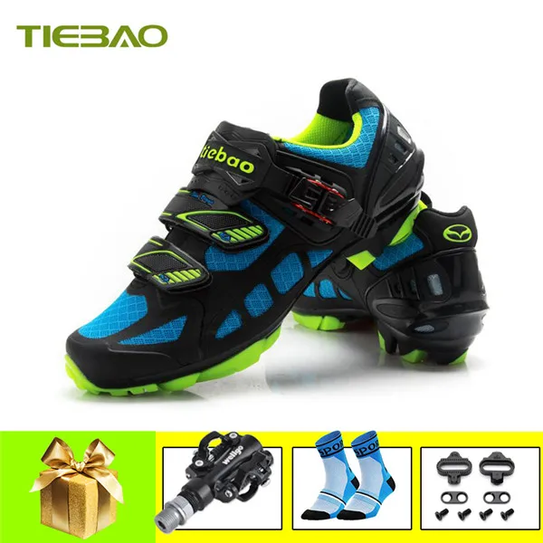 TIEBAO mtb обувь мужские и женские самозакрывающиеся дышащие zapatillas ciclismo mtb SPD педали обувь для велоспорта кроссовки для горного велосипеда - Цвет: Pedals for 1502 B