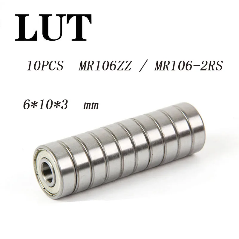 10 шт. подшипники MR106ZZ MR106 миниатюрные 6*10*3 мм модель ZZ шариковые L1060ZZ MR106Z 106 6X10X3