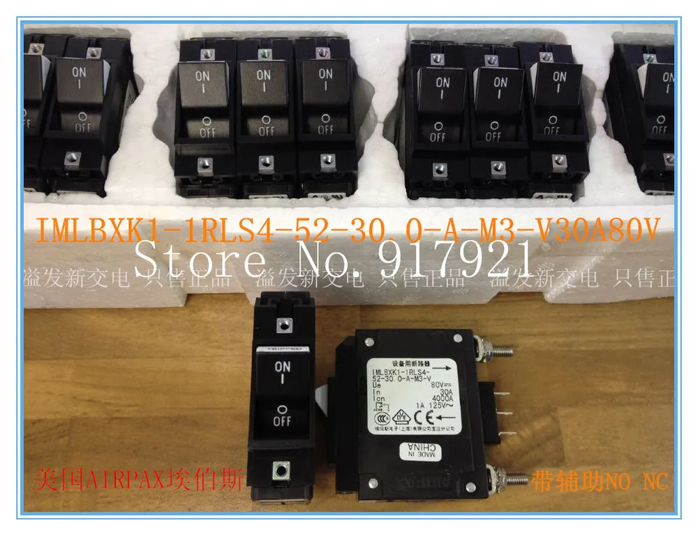 

[ZOB] The United States AIRPAX IMLBXK1-1RLS4-52-30.0-A-M3-V equipment Ebers breaker 30A80V --10pcs/lot