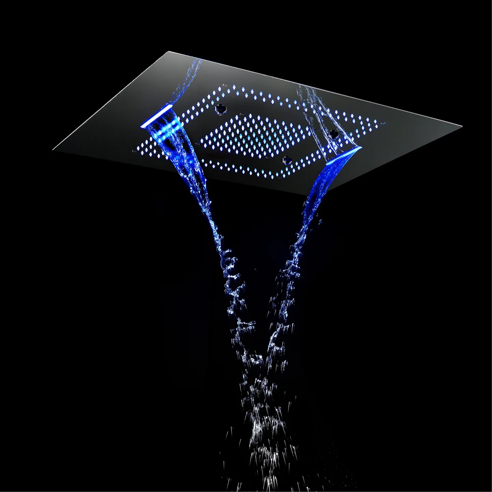 Luxury Concealed Ceiling Electric LED Shower Heads Rainfall Showerhead 600x800mm Waterfall,Misty Phone Control Colorful Showers Luxury Concealed Ceiling Electric LED Shower Heads Rainfall Showerhead 600x800mm Waterfall,Misty Phone Control Colorful Showers