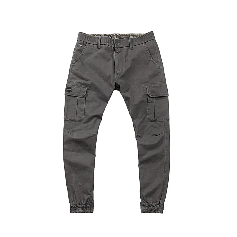 U& SHARK, осенние мужские брюки-карго, уличный стиль, повседневные брюки, Мужская одежда, много карманов, общий, армейские, стрейчевые, хлопковые, мужские брюки - Цвет: Dark Grey